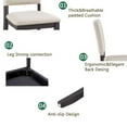 thumbnail image 4 of taoruifang 5pcs Modern 4 Person Dining Table Set with 4 Chairs, Square table with Fabric chairs for Living Room, Kitchen and Dining Room, Antique Black + Beige, 4 of 11
