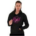 thumbnail image 3 of Breast Cancer Fight Warrior Courage Women Plus Size Graphic Pullover Hoodie Brisco Brands 4X, 3 of 4