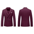 thumbnail image 3 of Dpytoraw Male Slim Fit Business Wedding Party Suit Top And Bottom Three Piece Set Double Suit, 3 of 4