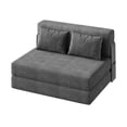 thumbnail image 1 of Ourlova 4-In-1 Convertible Sofa Bed And Sleeper Chair 76 Inch Convertible Loveseat With Pillows Dark Gray, 1 of 7