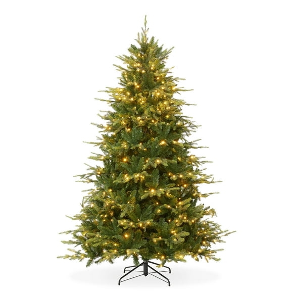 6.5FT Pre-Lit Aspen Fir Artificial Holiday Christmas Tree with Stand