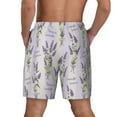 thumbnail image 2 of Rocae Lavender Flowers for Men's Swim Trunks Quick Dry With Two Side Pockets and One Lined Patch PocketLarge, 2 of 9