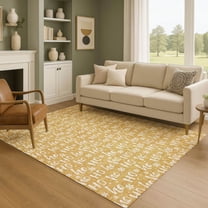 Addison Rugs Mayfield Premium Machine Washable Transitional Holiday Gold Rectangle Rug, 2'6" x 3'10"