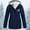 Navy, variant on Women Casual Solid Jacket Outdoor Drawstring Buttons Plus Size Hooded Windproof Pockets Coat Womens plus Size Windbreaker Jacket 90's Windbreaker Women Track Jacket Hiking Women Light Windbreaker Cute
