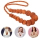 thumbnail image 5 of Collar de cuentas hecho a mano para mujer: joya de madera estilo vintage con colgante rústico ligero para uso diario y eventos., 5 of 6
