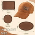 thumbnail image 7 of 90 Pcs Leatherette Blank Hat Patches Iron on Patch Rustic Faux Leather for Jacket Backpack, 7 of 7