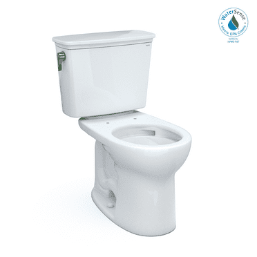 TOTO® Drake® Transitional Two-Piece Round 1.28 GPF Universal Height TORNADO FLUSH® Toilet with CEFIONTECT®, Cotton White - CST785CEFG#01