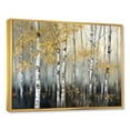 thumbnail image 2 of Designart Large Tree framed wall Art, Dense Birch Tree Forest I , Tree framed wall art decor, Grey Modern Gold framed wall art, 32x16 inches Gold Frame, 2 of 5