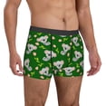 thumbnail image 5 of Men's Boxer Briefs, Koala Tulip Print Green Soft Comfy Mens Underwear Boxer Briefs Breathable With Widen Waist, 5 of 7