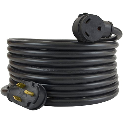 Conntek 14363, 30 Amp RV Extension Cord with Finger Grip Plug and Heavy Duty Flexible Cord