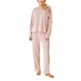 thumbnail image 1 of xiaxaixu Women's 2 Piece Lounge Set Pajama Set Long Sleeve Button Knit Tops Drawstring Pants Sleepwear Sets, 1 of 9