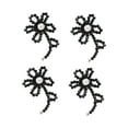 thumbnail image 3 of 4 piezas de para reparar adornos decorativos para coser, manualidades, apliques brilntes para bolsas de ropa, vestido, Negro Hugo Parche Bordado, 3 of 9