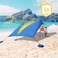 thumbnail image 3 of Beach Tent Shade Canopy Portable Family Sun Shelter, UPF 50+ UV Protection Easy Setup Pop Up Beach Canopy with Carrying Bag, 3 of 6