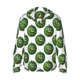 thumbnail image 3 of Fotbe Happy Watermelon Men's Women's UPF 50+ Sun Protection Jacket Hooded Cooling Shirt with Pockets Hiking Outdoor Performance-Large, 3 of 9