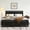 Black, variant on Amolife Queen Size Metal Platform Bed Frame with Wooden Headboard, 12.4" Under-Bed Storage, Black