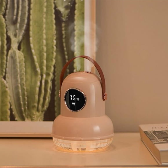 Humidificador de Niebla Fría, Difusor Ultrasónico, Vaporizador con Pantalla LED, Luz Nocturna, Tres Modos de Rociado, Capacidad de 300ml, Batería de 1200mAh para Dormitorio, Hogar, Oficina