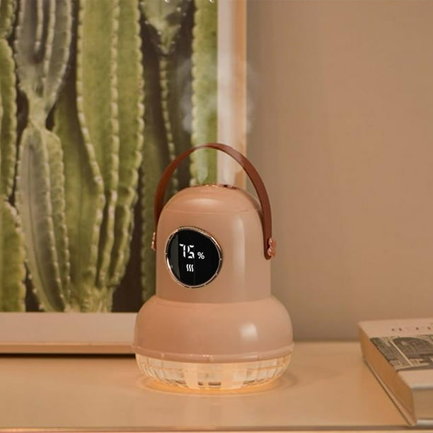 Humidificador de vapor frío con luz nocturna, minihumidificador portátil con pantalla LED, silencioso, inalámbrico, con tres modos de pulverización para dormitorios de bebés y niños. Humidificadores p