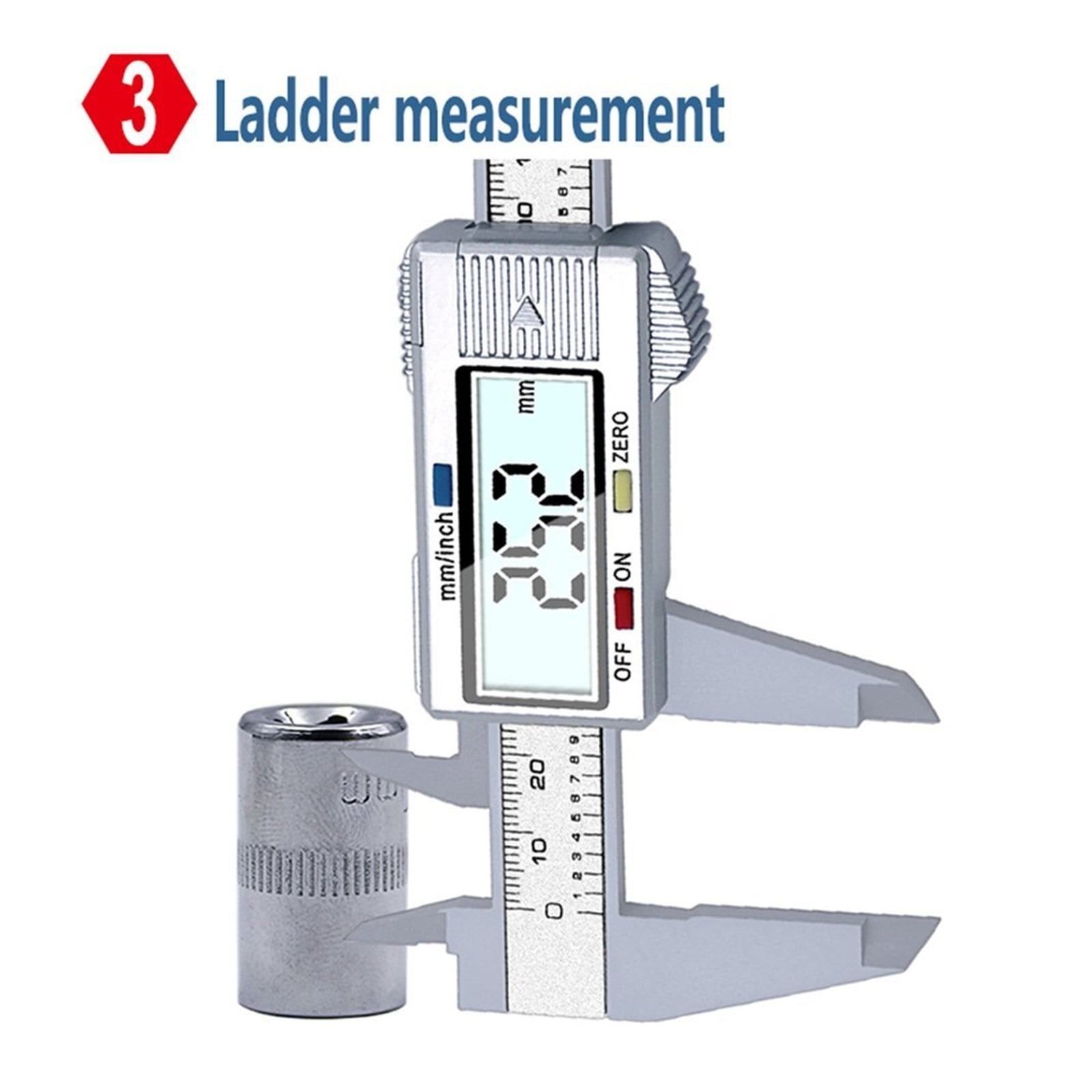 Vernier Caliper 0-150mm 6 Inch Measuring Tool Plastic LCD Digital Electronic Carbon Fiber Ruler Gauge Micrometer ,Easy to Use