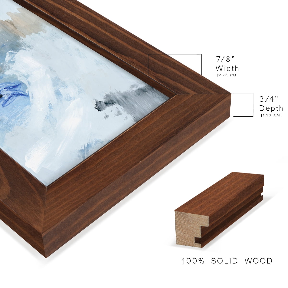 Welle I - Framed Print w/glass - Chestnut