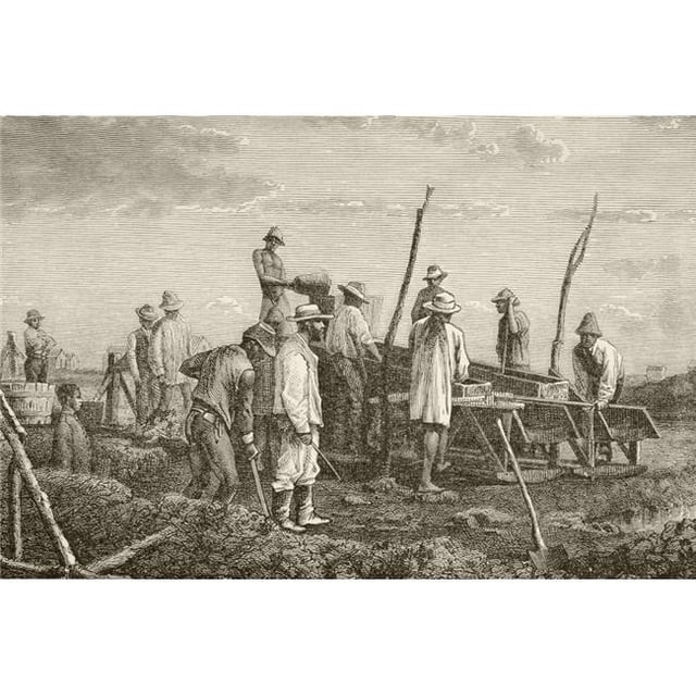 Posterazzi DPI1872488 Digging For Diamonds In South Africa From The Book Chips From The Earths Crust Published 1894 Poster Print, 17 x 11