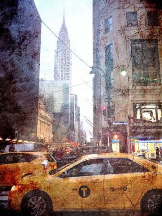 Rainy Madison Avenue Canvas Art - Acosta(22X28)
