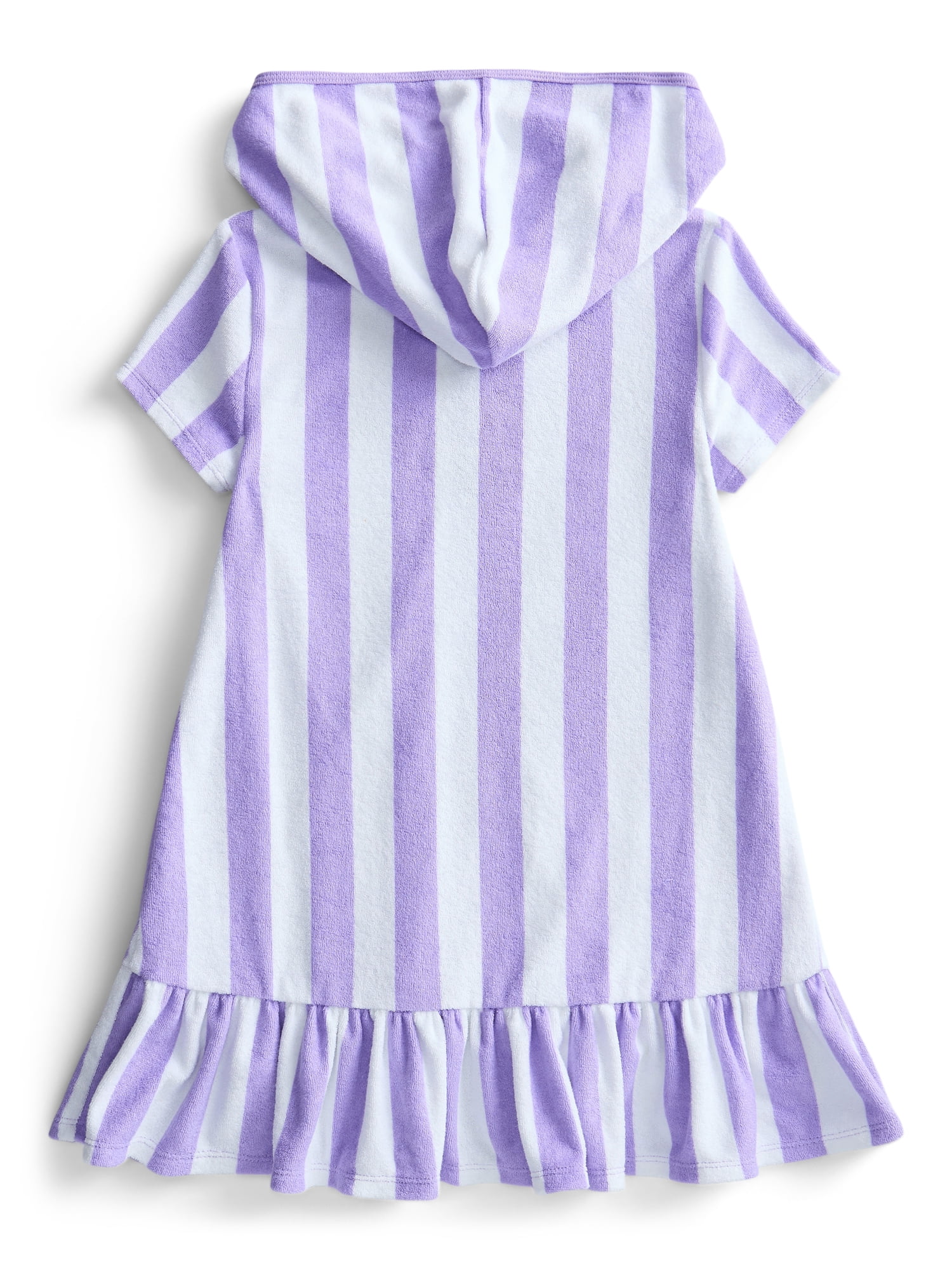 Wonder Nation Girls Terry Towel Swimsuit Coverup Dress with UPF 50+, Sizes 4-18 & Plus