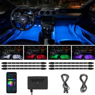 6pc 10″ Flexible Strip Car Interior Grill XKchrome App Control