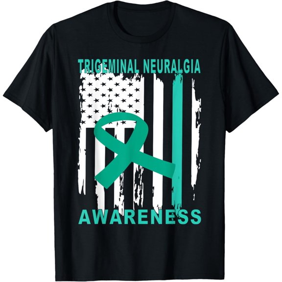Premium Comfort - Trigeminal Neuralgia Awareness USA Flag American Support T-Shirt