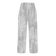 thumbnail image 6 of purcolt Women Floral Print Boho Palazzo Pants Straight Leg Lounge Pants Casual Loose Fit Summer Beach Trousers with Pockets, 6 of 6