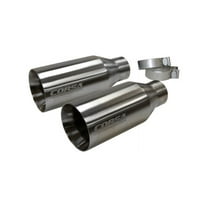 Corsa 2017 Ford F-150 Raptor 3in Inlet / 5in Outlet Satin Polished Tip Kit (For Corsa Exhaust Only)
