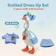 thumbnail image 4 of Sruoe 7 Inch Desk Goose Outfits, Knitted Elephants Shaped Geese Hat & Outfit Set, Mini Porch Goose Clothes, Costume Clothes for Table Decor Tabletop Goose Accessory Holiday All Seasons Holiday, 4 of 9