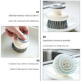 thumbnail image 4 of OULII Kitchen Cleaning Brush Set, 2 Pieces with Oil-Resistant Bristles, Assorted Colors, and Practical for Cookware, 4 of 8