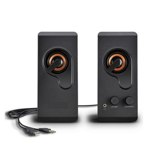 USB Computer Speakers 4D Stereo Surround Sound Bar PC Speakers Mini Subwoofer Speaker Home Theater Dual Music System ,Impactful Volume Boost