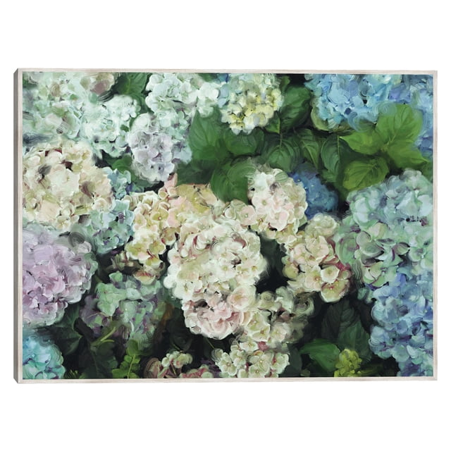 Cuadro Decorativo - jardín de hortensias Jr Impresión en canvas, estrechado