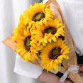thumbnail image 3 of Mdesiwst Artificial Sunflower Branch with Stem Home Wedding Party Faux Flower Floral Arrangement Indoor Outdoor Garden Decoration, 3 of 8