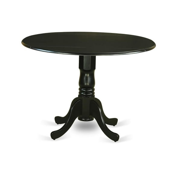 East West Furniture 3 Piece Dining Table Set Consists of a Round Kitchen Table with Dropleaf