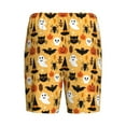 thumbnail image 5 of Naloa Happy Halloween Men's Short Pajama Pants, Lounge Comfort Shorts with Elasticized Waistband and Side Pockets - Small, 5 of 9