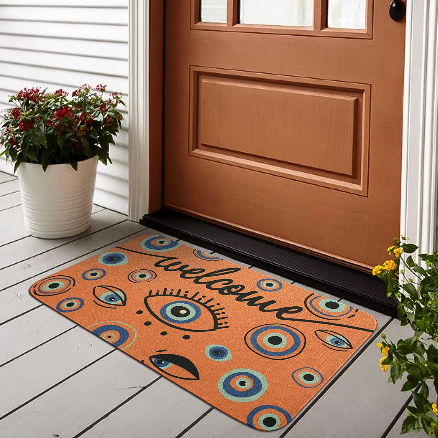  YZCZ Funny Welcome Non Slip Rubber Doormat Indoor Home