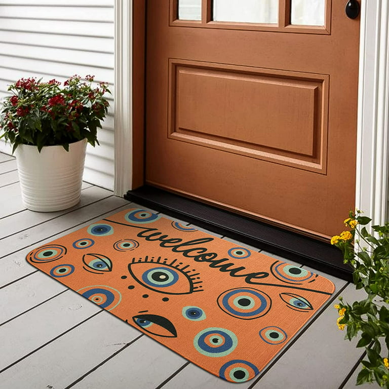 Evil Eye Doormat Funny Welcome Home Mat,Outdoor Mats for Front