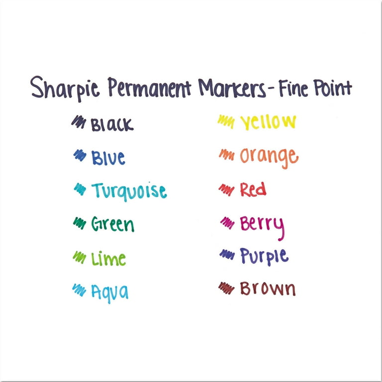 5 Sharpie Markers Fine Point Tip Black 5-Count Permanent 30001 Sharpies Pens  71641300019