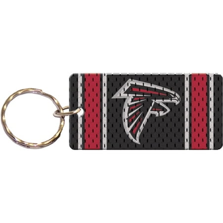 Falcon Logo Charm - Atlanta Falcons Jersey Printed Acrylic Team Color Logo Keychain - No Size