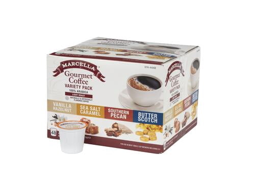 Marcella Gourmet Coffee Variety Pack Light Roast Coffee Pods - 48 Count