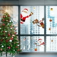 thumbnail image 6 of Christmas Window Sticker 35"x23" -&nbsp; XLarge Glass Decal for Shop Window, Showcase Decoration - Santa Claus, Snowman, Reindeer, Snowflake Clings, 6 of 8