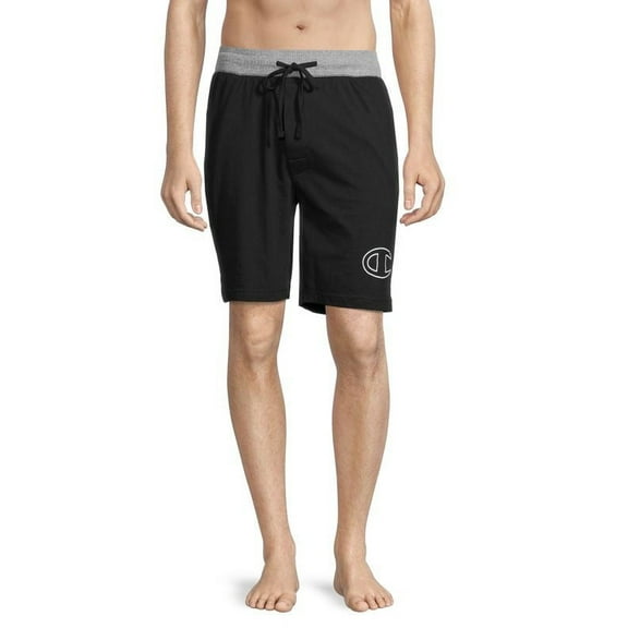 Champion BLACK Men's Logo Knit Shorts, US X-Large