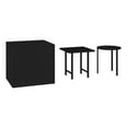 thumbnail image 2 of Rattan Side Tables Set of 3, Black Outdoor End Tables, Nesting Coffee Table Set, 2 of 7