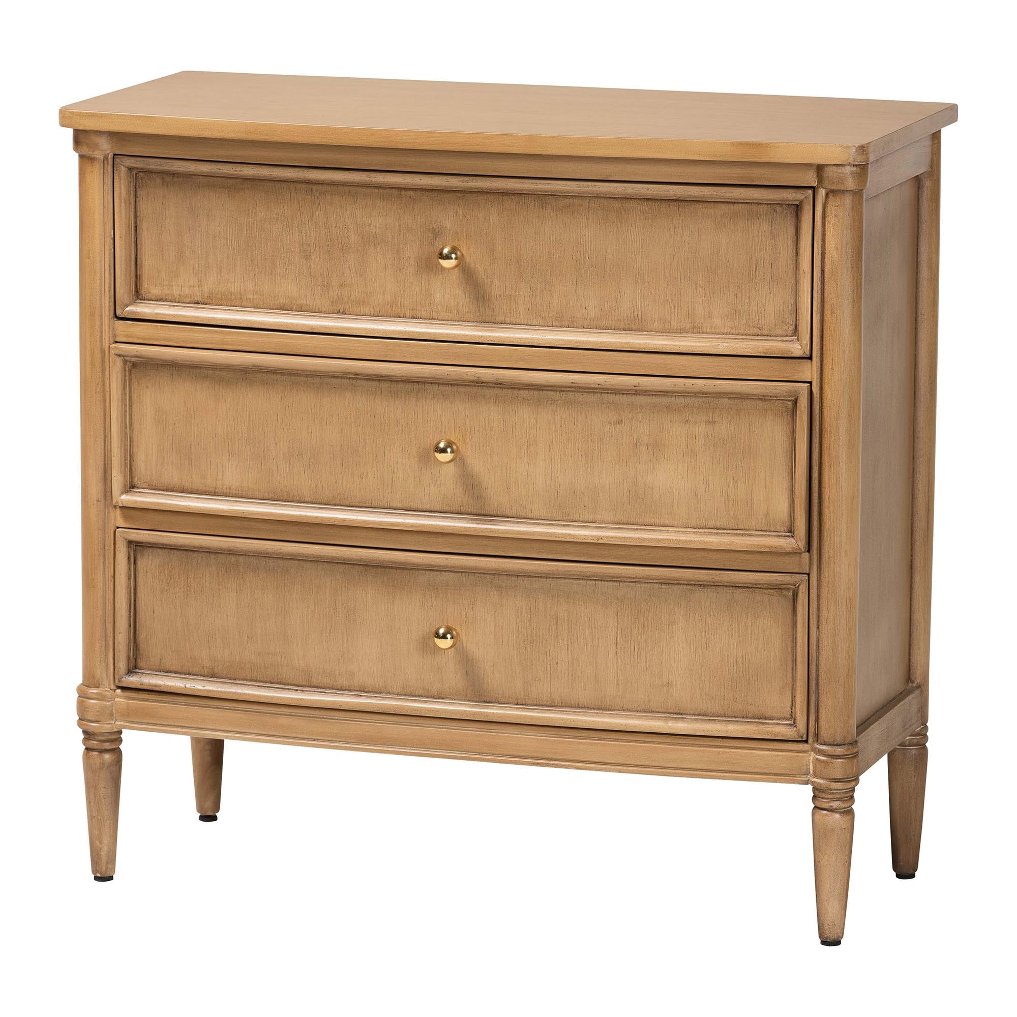 bali & pari Karmel Traditional Chest, 3-Drawer, Light Oak Brown