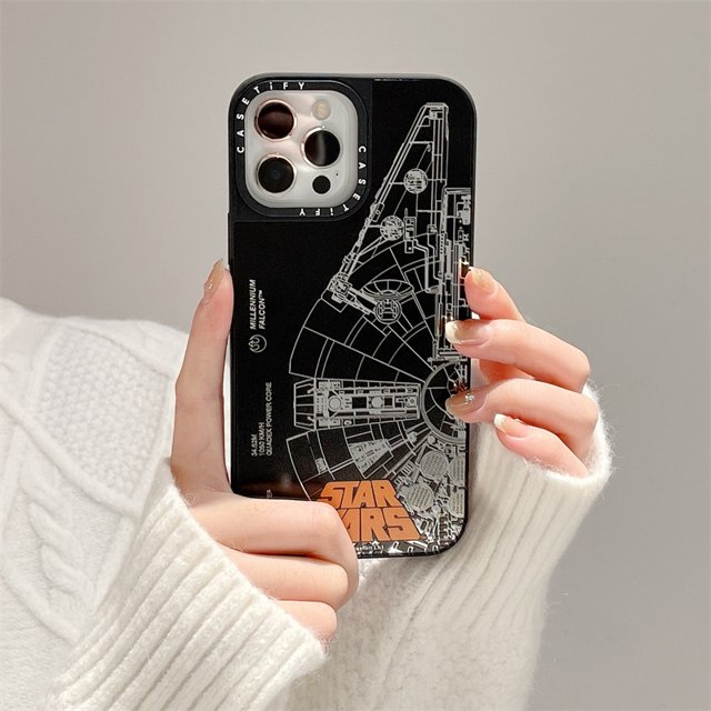 casetify Letra Lateral Espejo Star Wars Funda Para iPhone 11 12 12Pro 12ProMAX 13 13Pro 13ProMAX 14Pro 14plus 14 Pro MAX De Apple