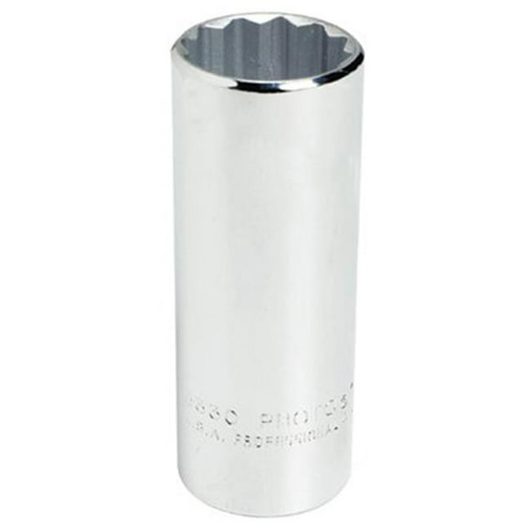 Stanley Proto J5336 1/2" Drive Deep Socket, 1-1/8", 12 Point