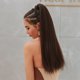 thumbnail image 4 of Extensión de cabello de cola de caballo larga y recta para mujer envoltura de aspecto natural, 4 of 8