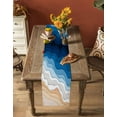 thumbnail image 4 of Hokiten Table Runners 36 Inches Long Dress Scarves, Blue Ocean Waves Farmhouse Kitchen/Dining Table Runner, Short Coffee Tablerunners, Coastal Ombre Beach Abstract Aesthetic 13x36 Inch, 4 of 7